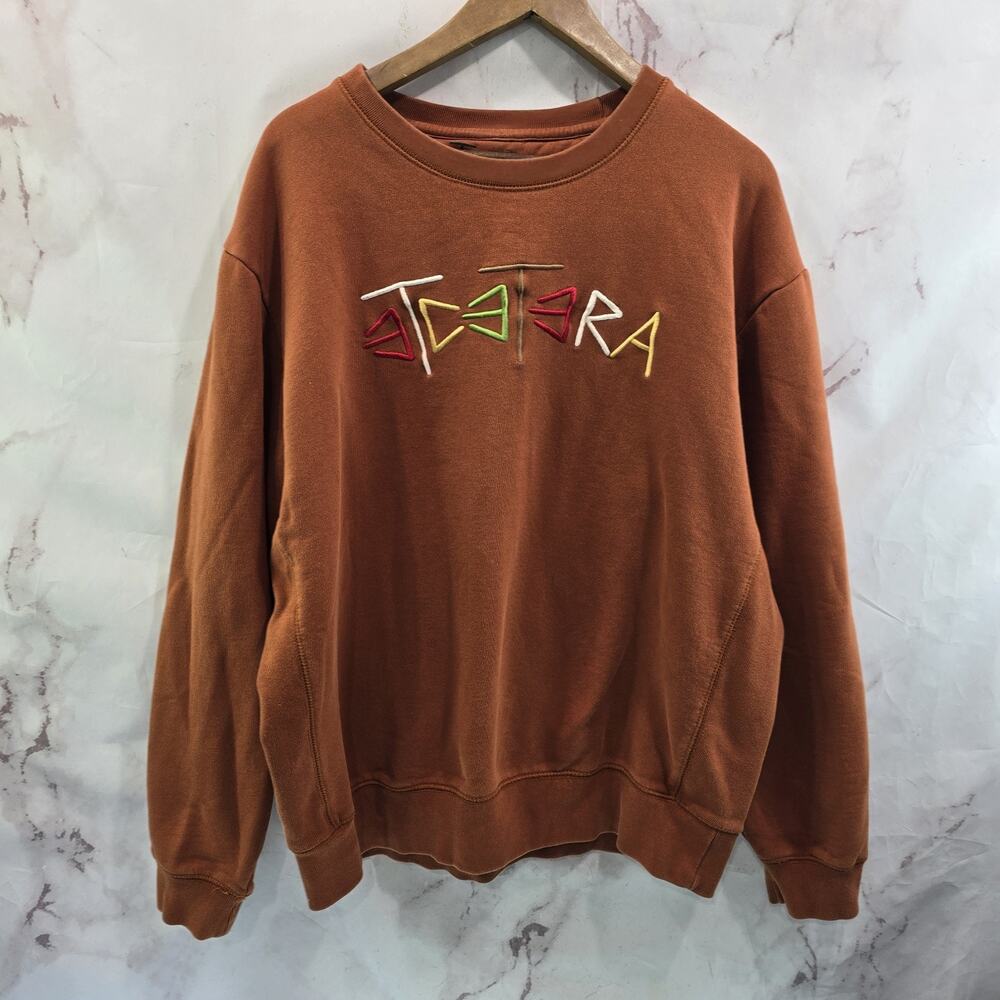 Etcetera Sweatshirt Mens Large Orange Crew Pullover etc Rarewear